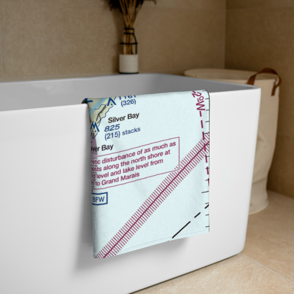 Silver Bay Municipal Airport (BFW) VFR Sectional Towel 