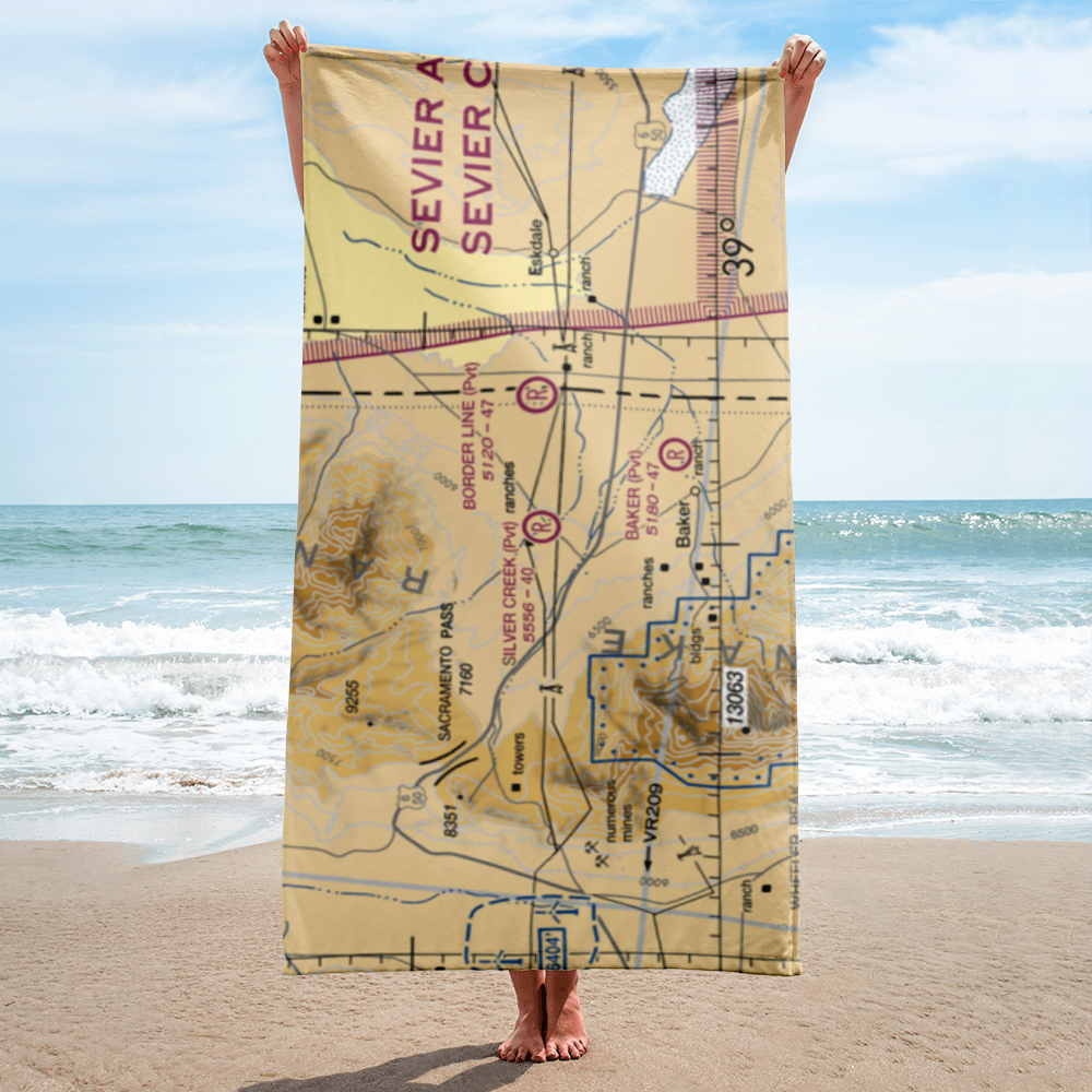 Silver Creek Airport (06NV) VFR Sectional Towel 