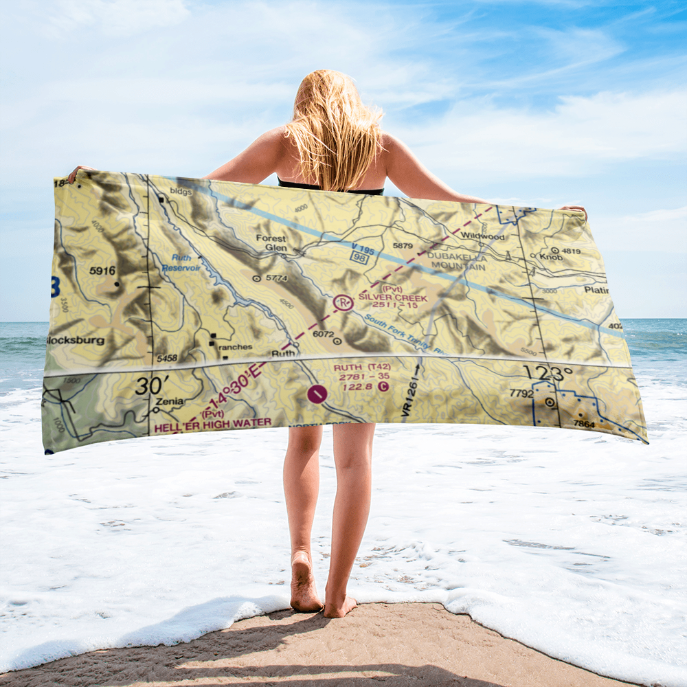 Silver Creek Ranch Airport (41CA) VFR Sectional Towel 