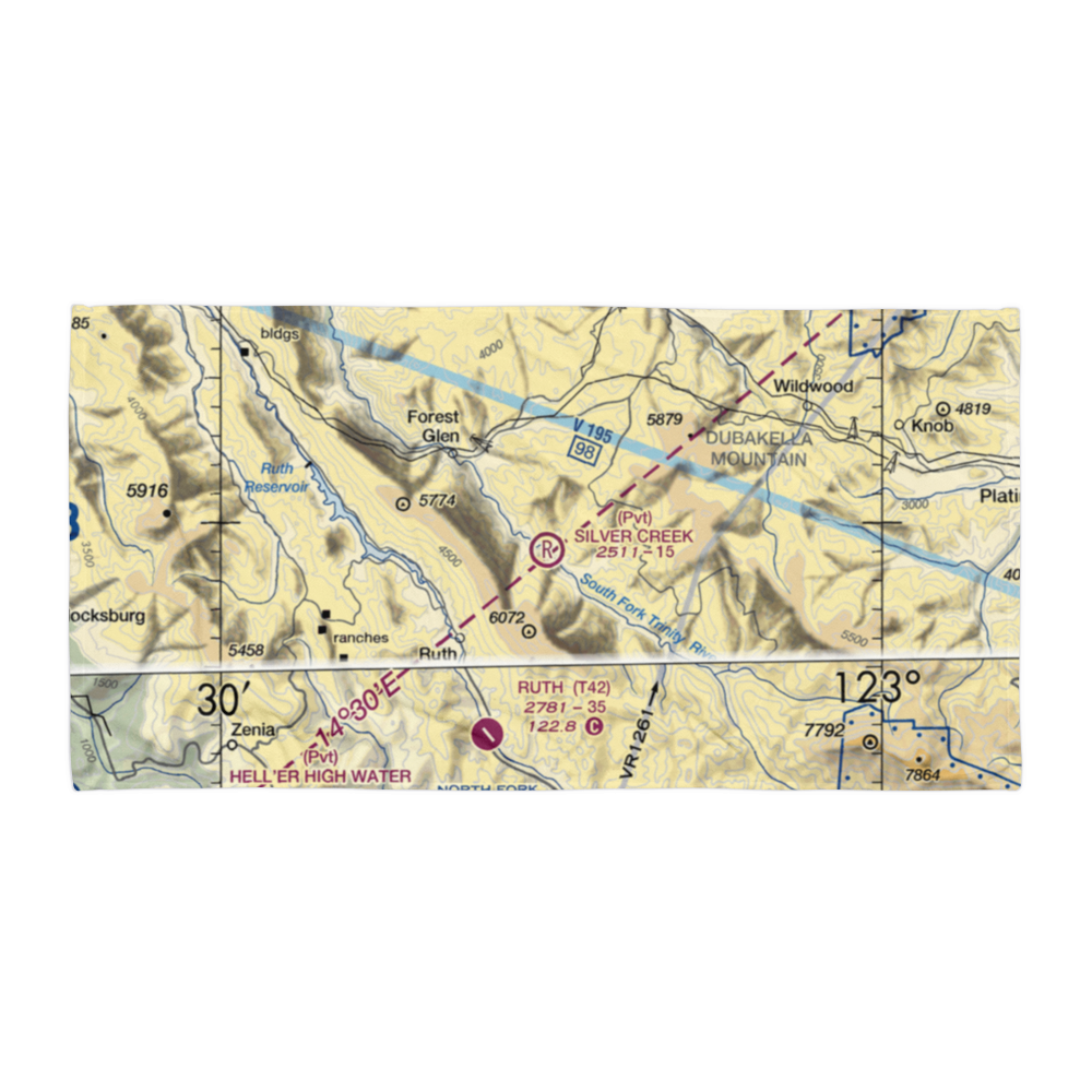 Silver Creek Ranch Airport (41CA) VFR Sectional Towel 