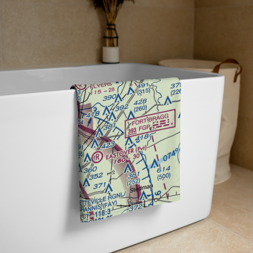 Simmons Army Air Field (FBG) VFR Sectional Towel 