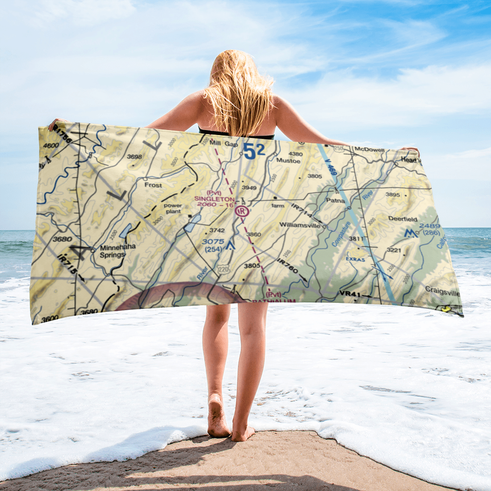 Singleton Airport (97VA) VFR Sectional Towel 