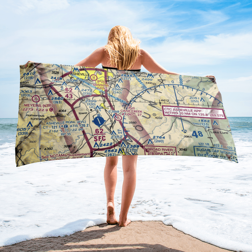 Six Oaks Airport (NC67) VFR Sectional Towel 