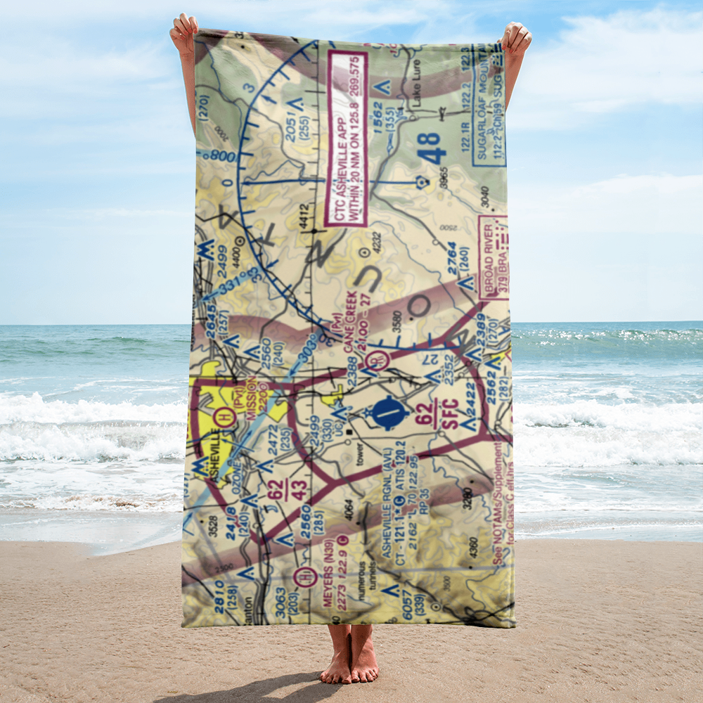 Six Oaks Airport (NC67) VFR Sectional Towel 