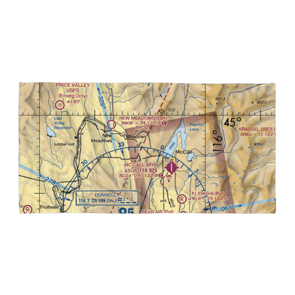 Ski Valley Airport (US-0009) VFR Sectional Towel 