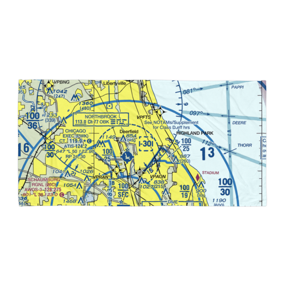 Sky Harbor Airport (OBK) VFR Sectional Towel 