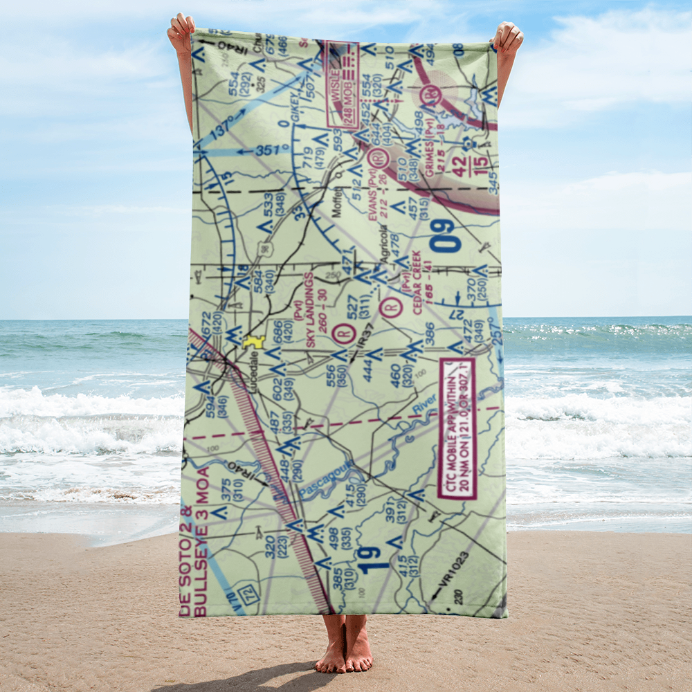 Sky Landings Airport (22MS) VFR Sectional Towel 