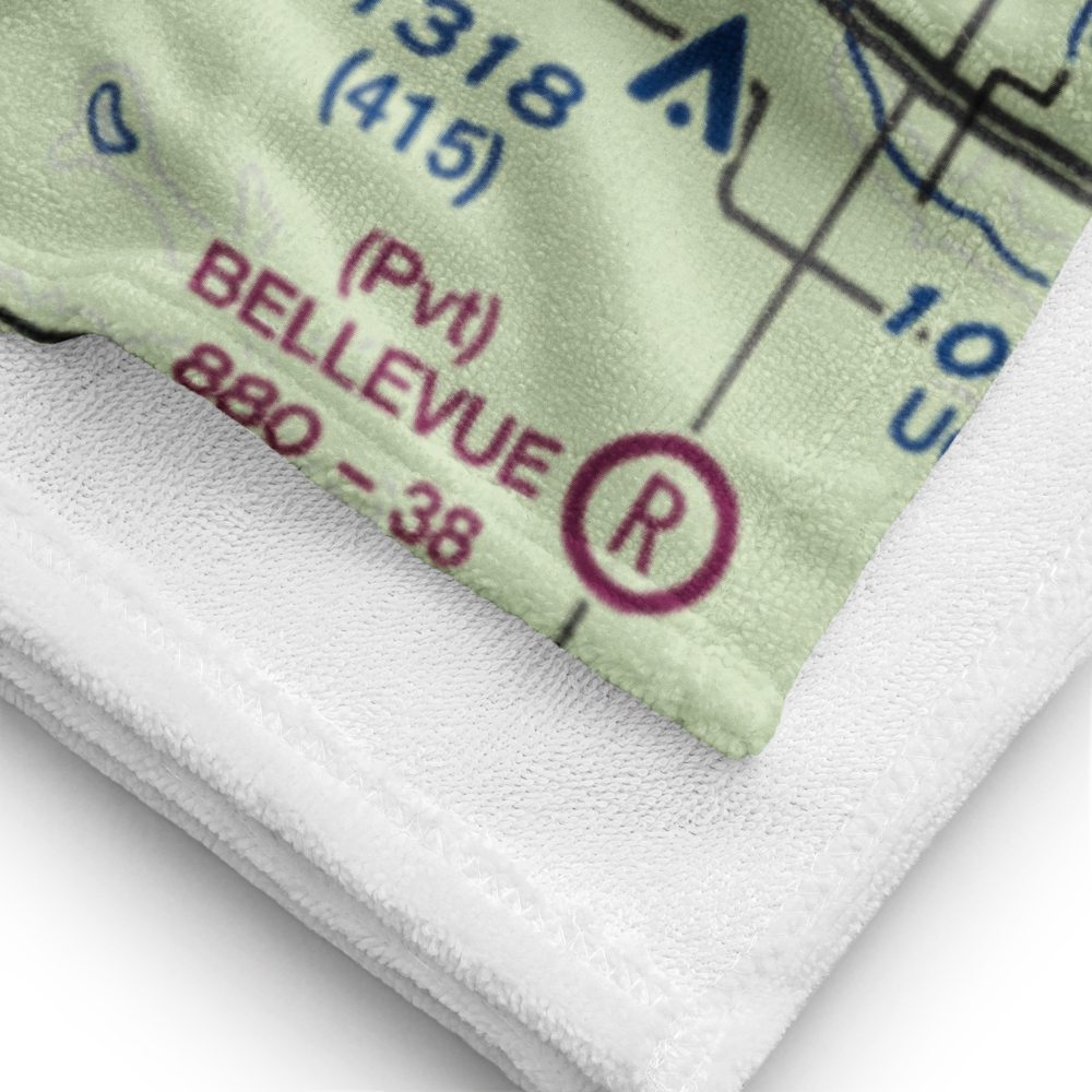 Skydive Iowa Airport (09IA) VFR Sectional Towel 