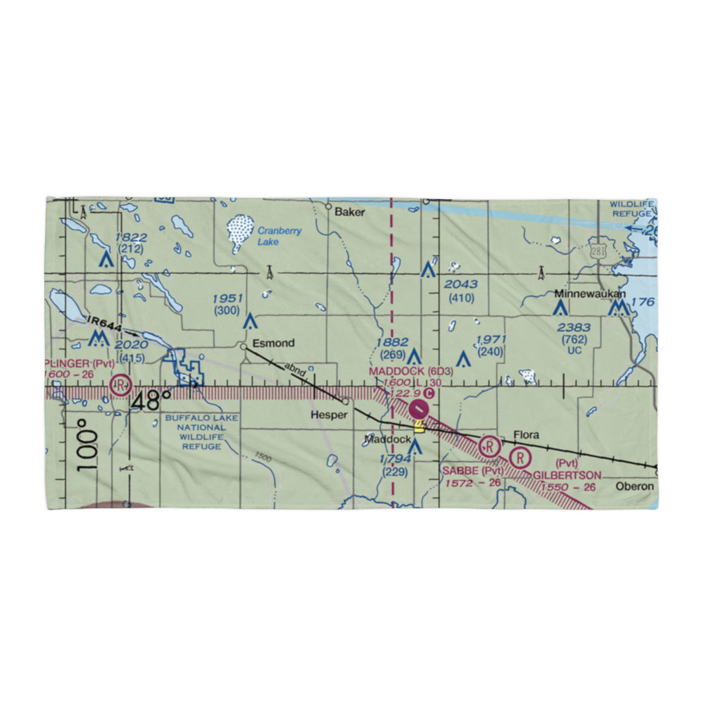 Slater Farm Airport (2NA7) VFR Sectional Towel 