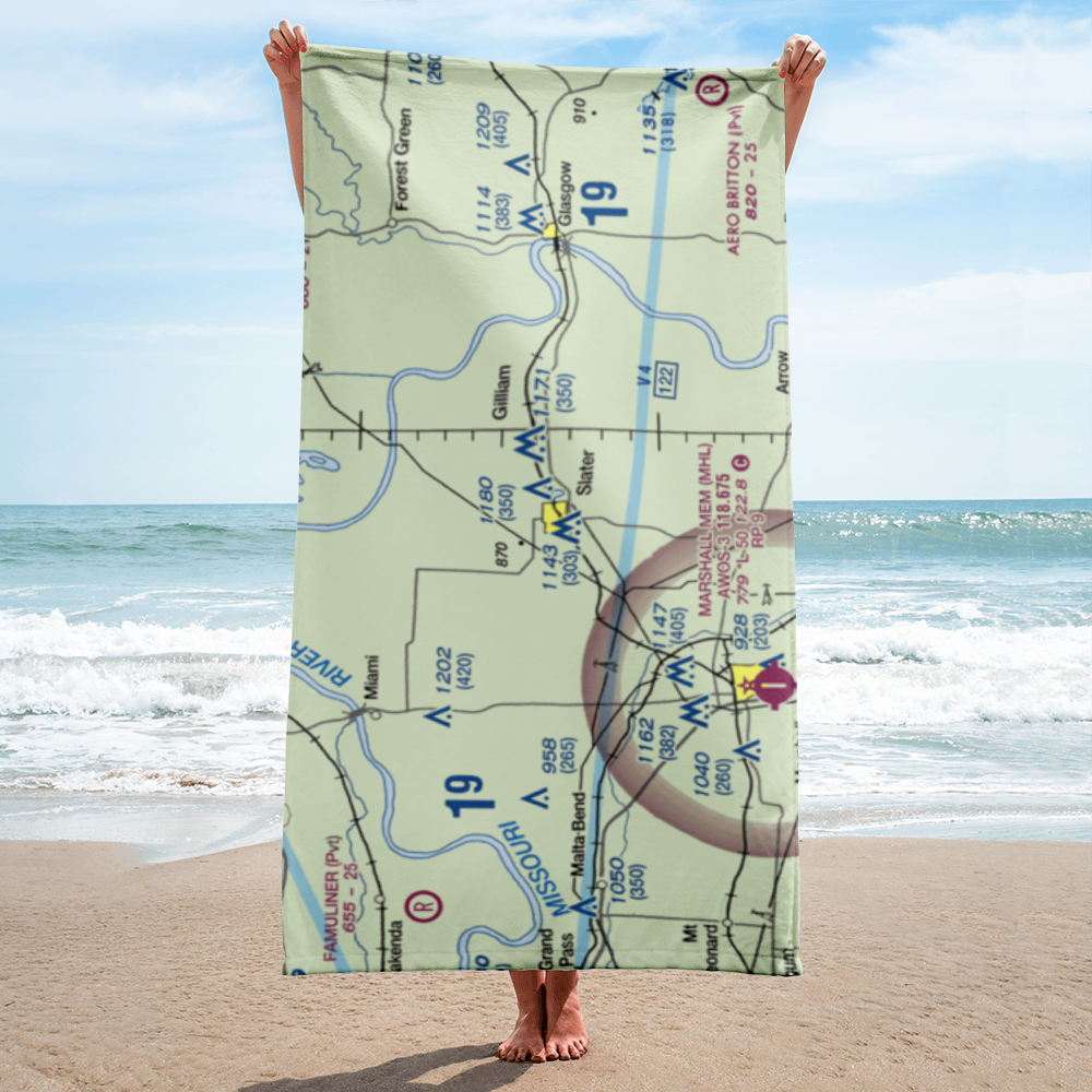 Slater Memorial Airport (9K5) VFR Sectional Towel 