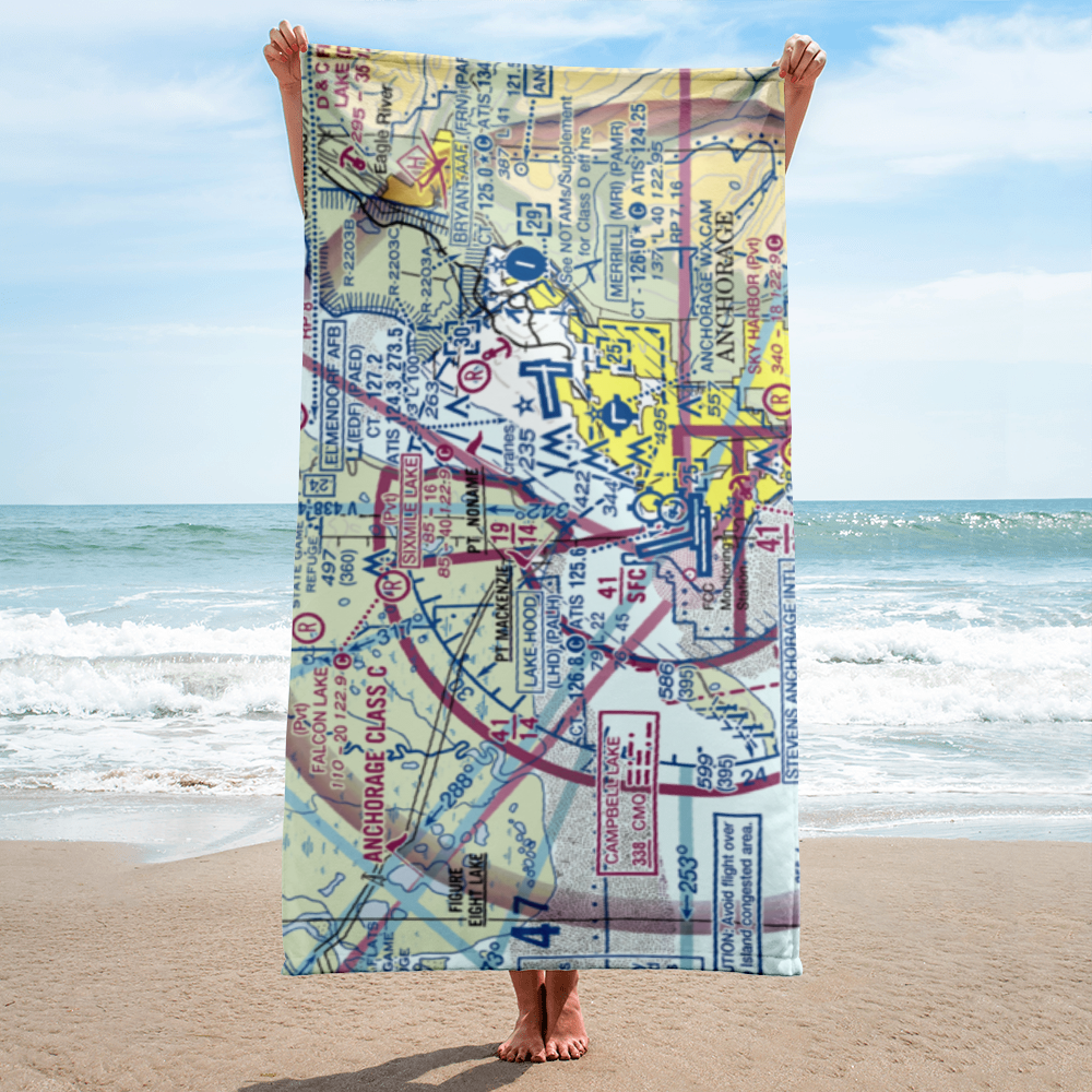 Sleepers Strip (6AK2) VFR Sectional Towel 