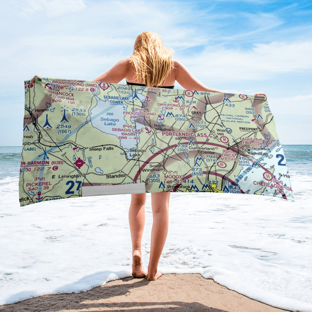 Slip Knot Landing Airport (24ME) VFR Sectional Towel 