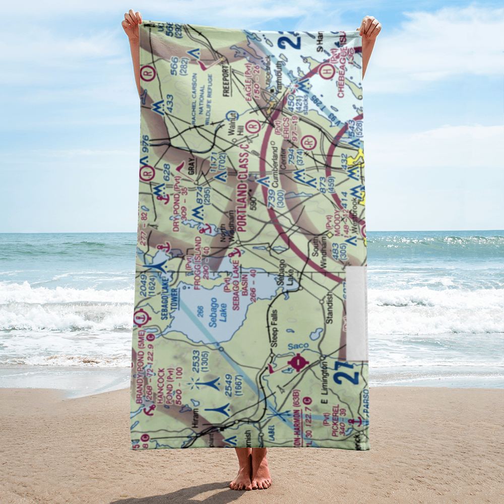 Slip Knot Landing Airport (24ME) VFR Sectional Towel 