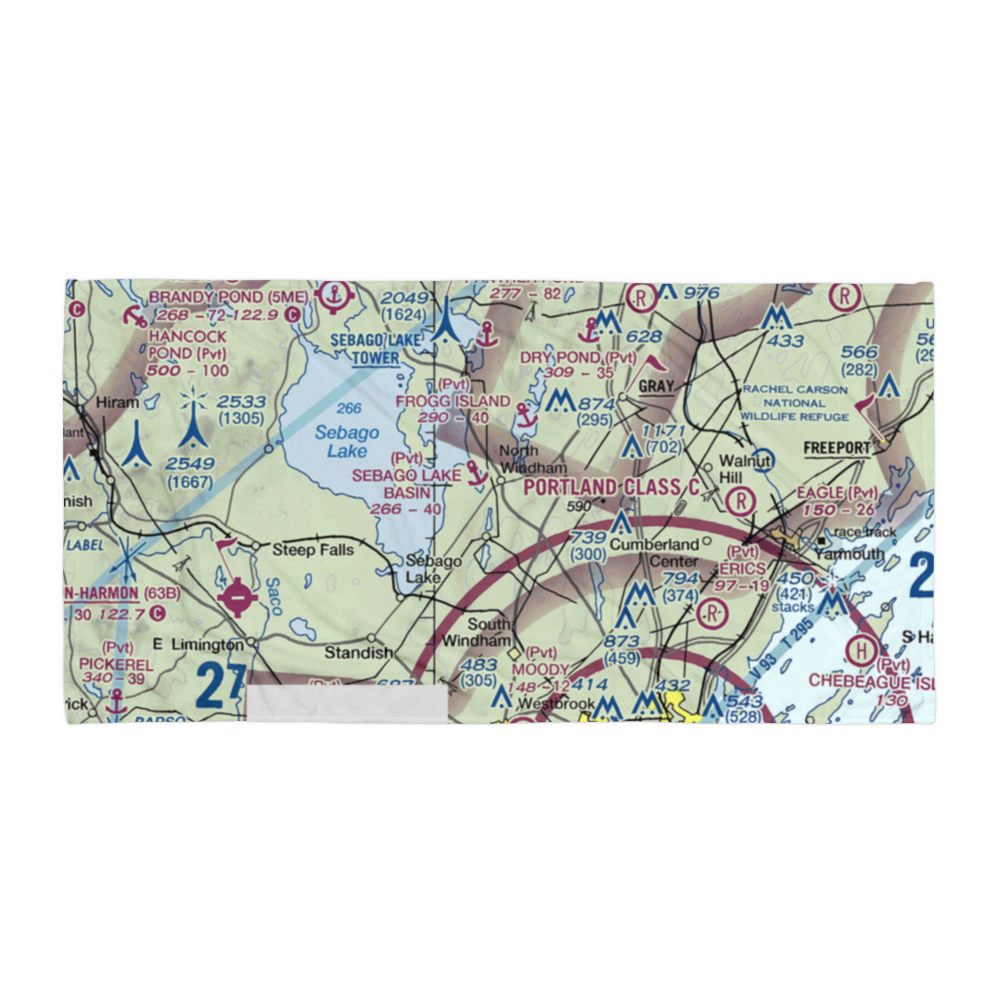 Slip Knot Landing Airport (24ME) VFR Sectional Towel 