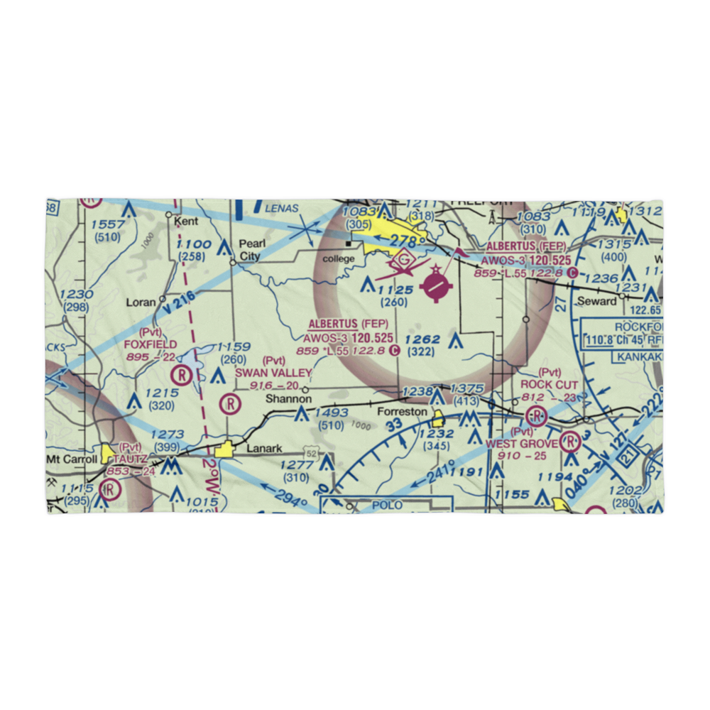 Sneek Airport (2IL0) VFR Sectional Towel 