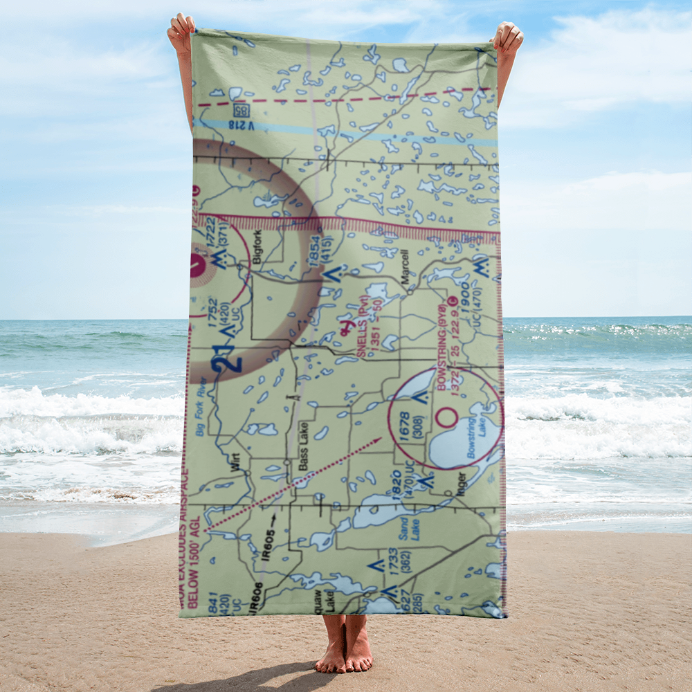 Snell's Seaplane Base (MN73) VFR Sectional Towel 