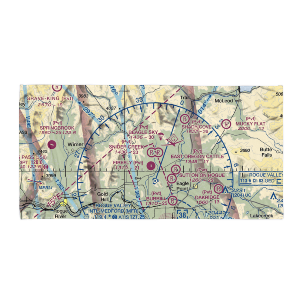 Snider Creek Airport (OR06) VFR Sectional Towel 