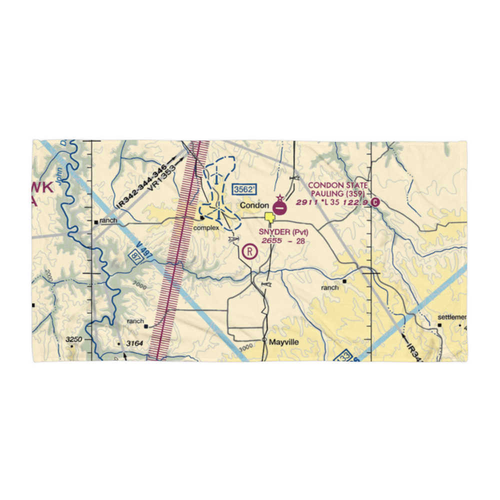 Snyder Ranch Airport (OR48) VFR Sectional Towel 