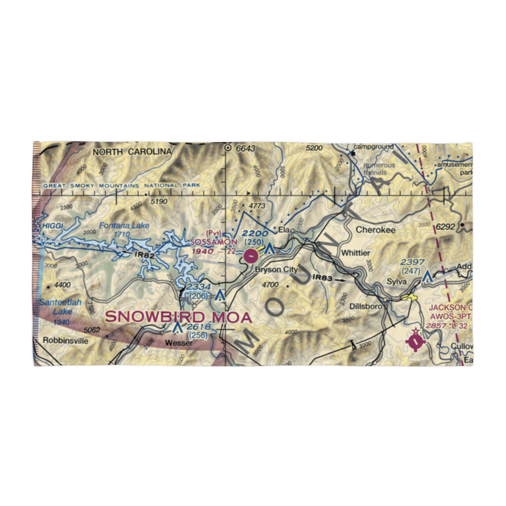 Sossamon Field (57NC) VFR Sectional Towel 