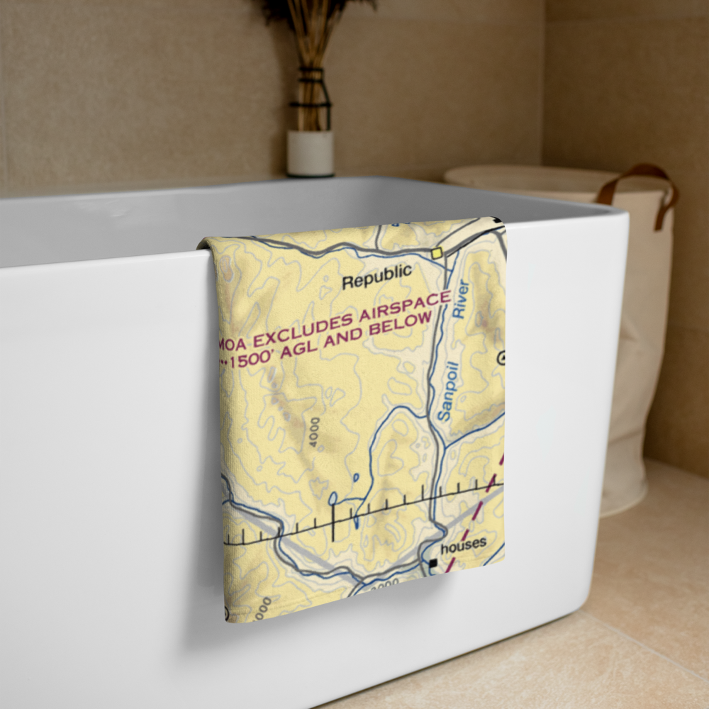 Sourdough Airport (5WA0) VFR Sectional Towel 
