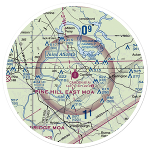 Camden Municipal Airport (61A) VFR Sectional Sticker (30 mile)