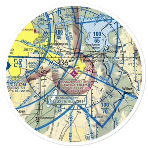 Boulder City Municipal Airport (BVU) VFR Sectional Sticker (30 mile)