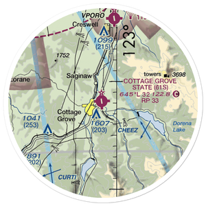 Cottage Grove State Airport (61S) VFR Sectional Sticker (20 mile)