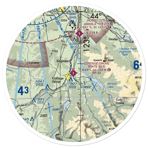 Cottage Grove State Airport (61S) VFR Sectional Sticker (30 mile)