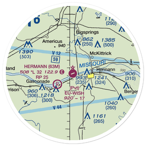 Hermann Municipal Airport (63M) VFR Sectional Sticker (20 mile)