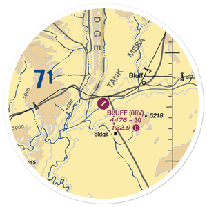 Bluff Airport (66V) VFR Sectional Sticker (20 mile)