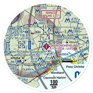 Diamondhead Airport (66Y) VFR Sectional Sticker (20 mile)