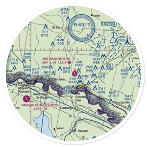 Rio Grande City Municipal Airport (67R) VFR Sectional Sticker (30 mile)