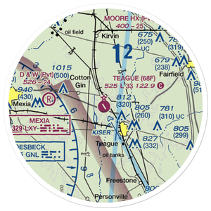 Teague Municipal Airport (68F) VFR Sectional Sticker (20 mile)
