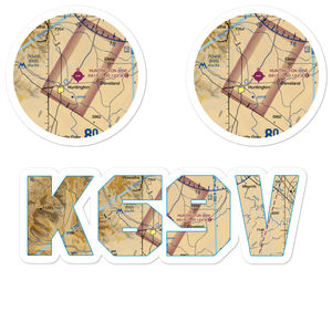 Huntington Municipal Airport (69V) VFR Sectional Sticker Pack