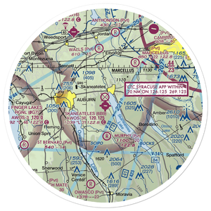 Skaneateles Aero Drome Airport (6B9) VFR Sectional Sticker (30 mile)
