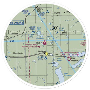 Wilder Airport (6E5) VFR Sectional Sticker (30 mile)