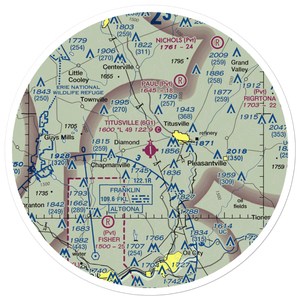 Titusville Airport (6G1) VFR Sectional Sticker (30 mile)