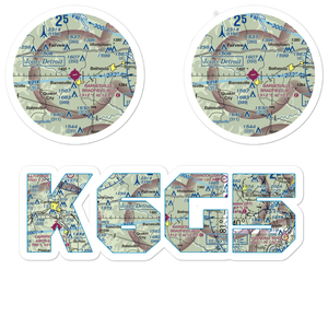 Barnesville Bradfield Airport (6G5) VFR Sectional Sticker Pack