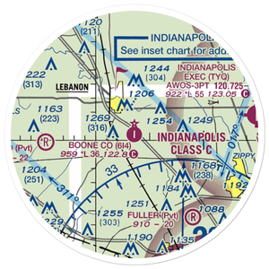 Boone County Airport (6I4) VFR Sectional Sticker (20 mile)