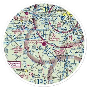 Lexington County Airport (6J0) VFR Sectional Sticker (30 mile)