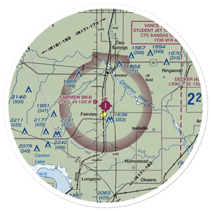 Fairview Municipal Airport (6K4) VFR Sectional Sticker (30 mile)