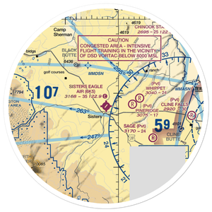 Sisters Eagle Air Airport (6K5) VFR Sectional Sticker (30 mile)