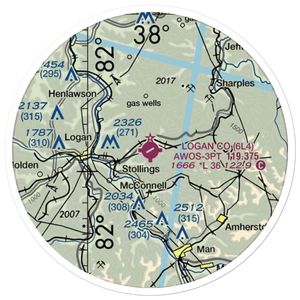 Logan County Airport (6L4) VFR Sectional Sticker (20 mile)