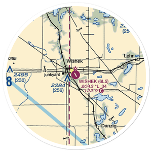Wishek Municipal Airport (6L5) VFR Sectional Sticker (20 mile)