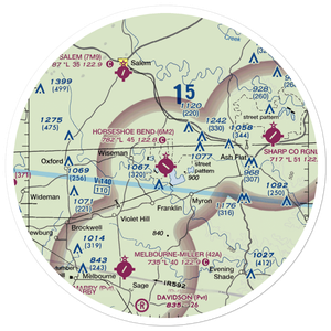 Horseshoe Bend Airport (6M2) VFR Sectional Sticker (30 mile)