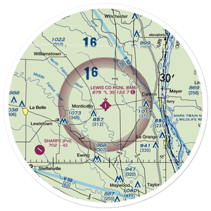 Lewis County Regional Airport (6M6) VFR Sectional Sticker (30 mile)