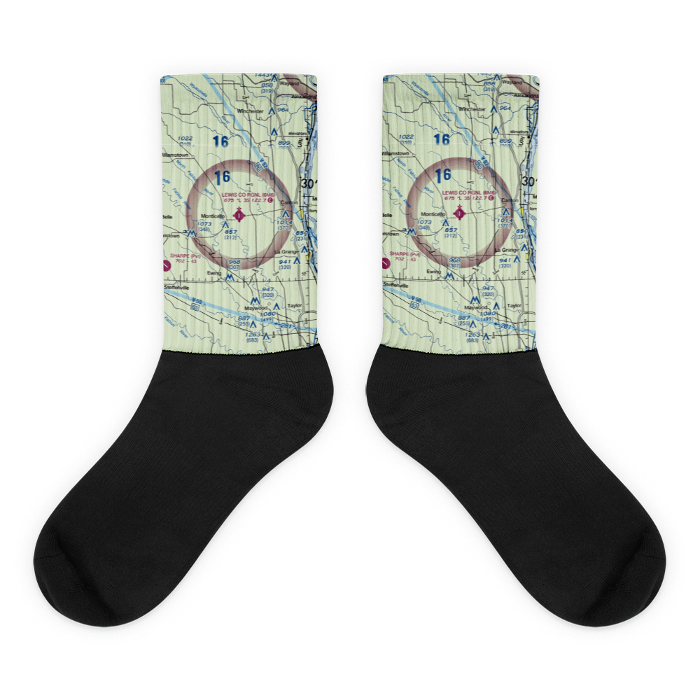 Lewis County Regional Airport (6M6) VFR Sectional Socks 