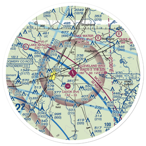 Cleveland Municipal Airport (6R3) VFR Sectional Sticker (30 mile)
