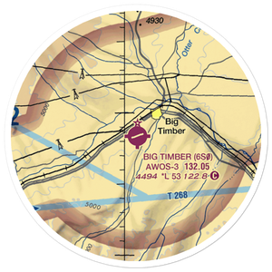 Big Timber Airport (6S0) VFR Sectional Sticker (20 mile)