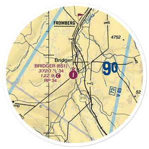 Bridger Municipal Airport (6S1) VFR Sectional Sticker (20 mile)